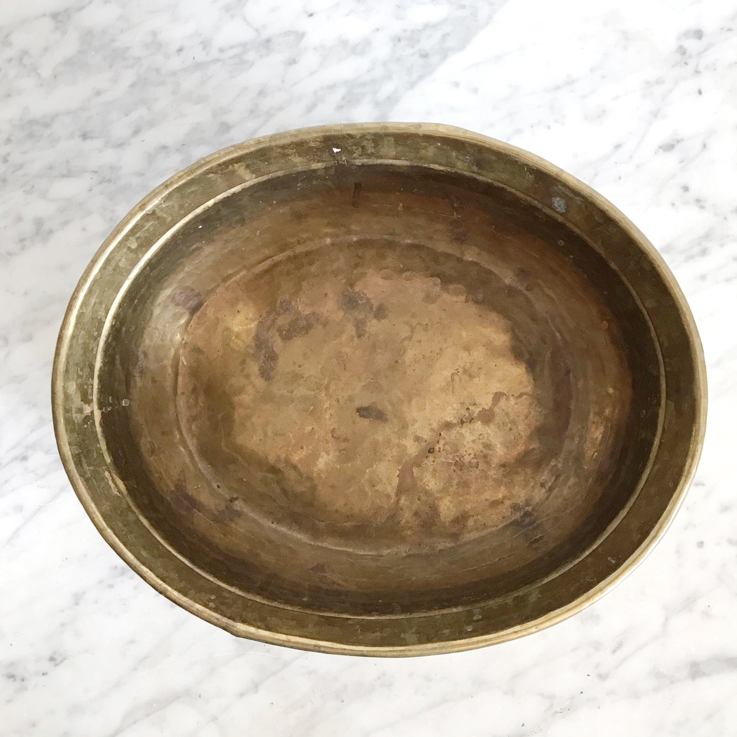 XL Vintage Brass Planter