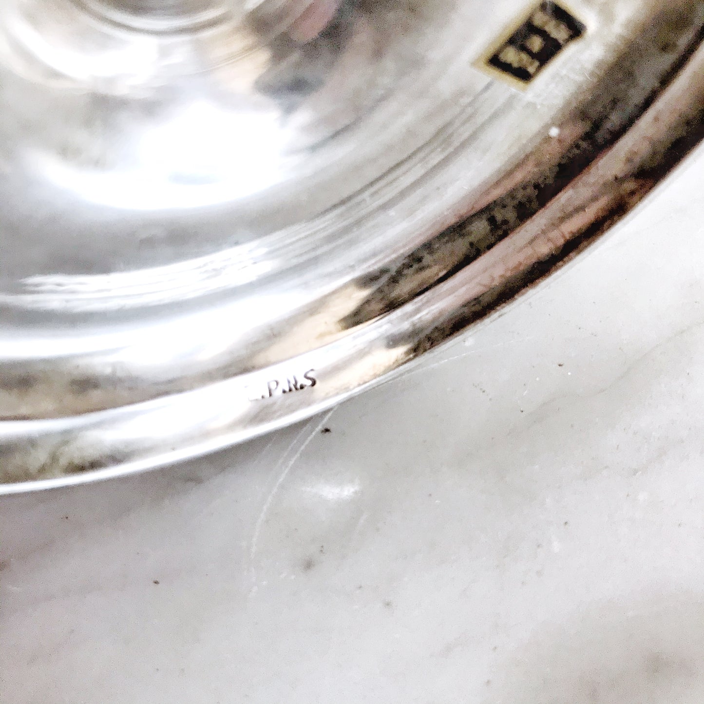Vintage Silver Pillar Holder, India