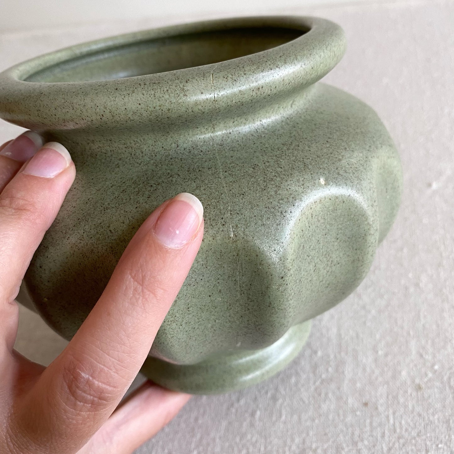 Vintage Ceramic Planter by Haeger, Green