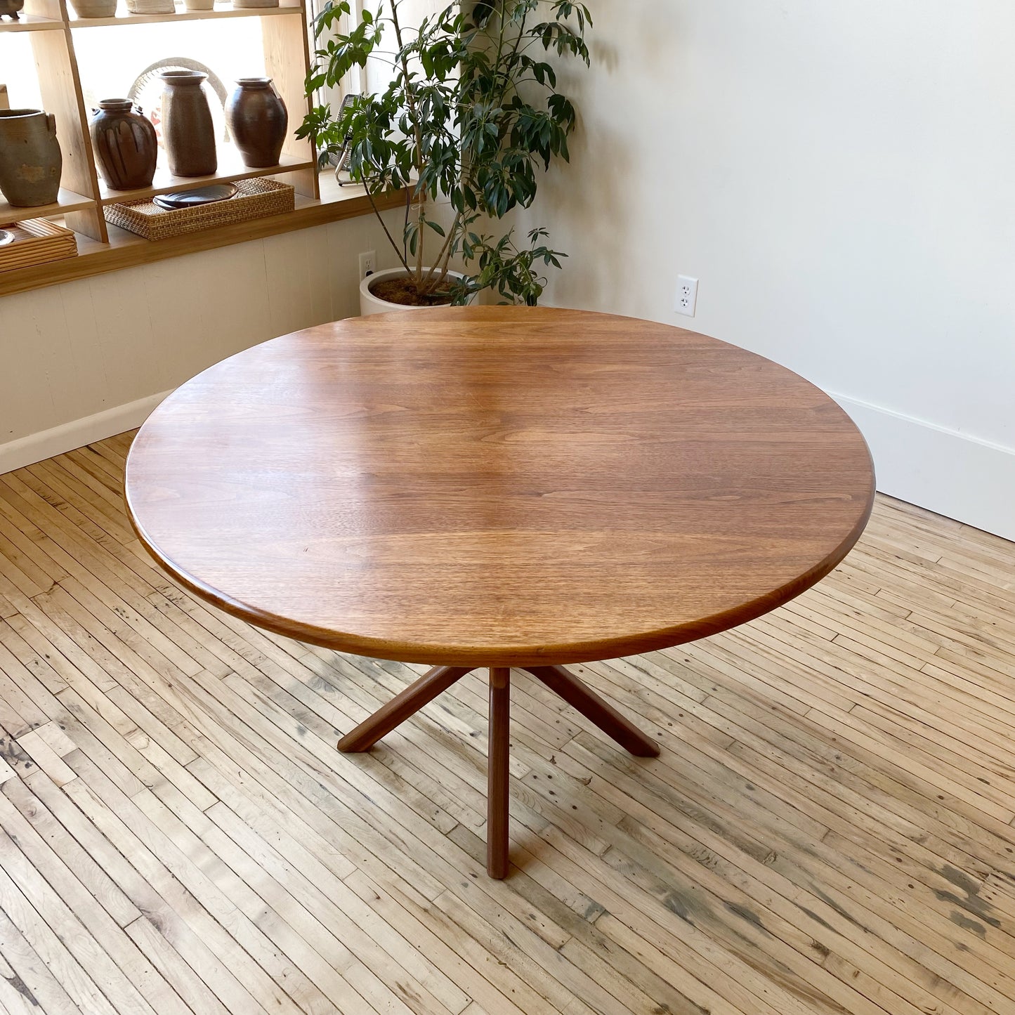 48” Vintage Walnut Dining Table