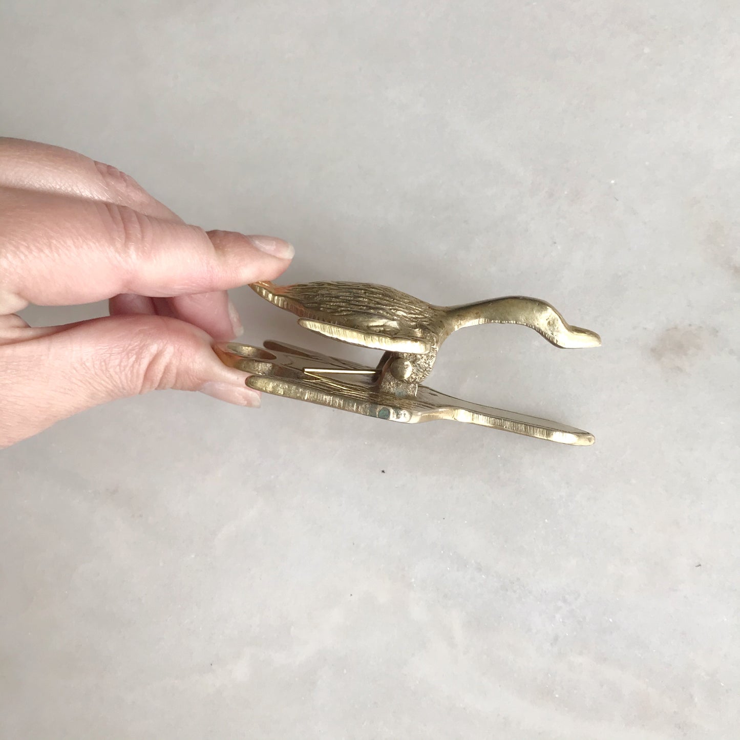 Single Vintage Brass Duck Clip