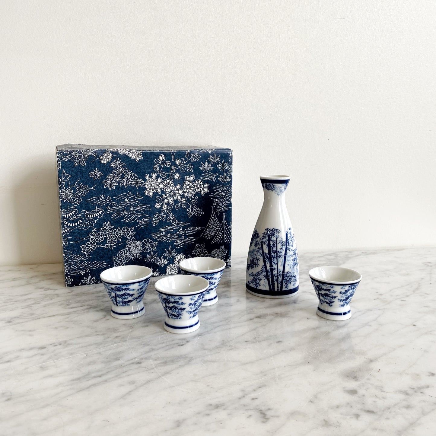 Vintage Porcelain Sake Set (5-piece)