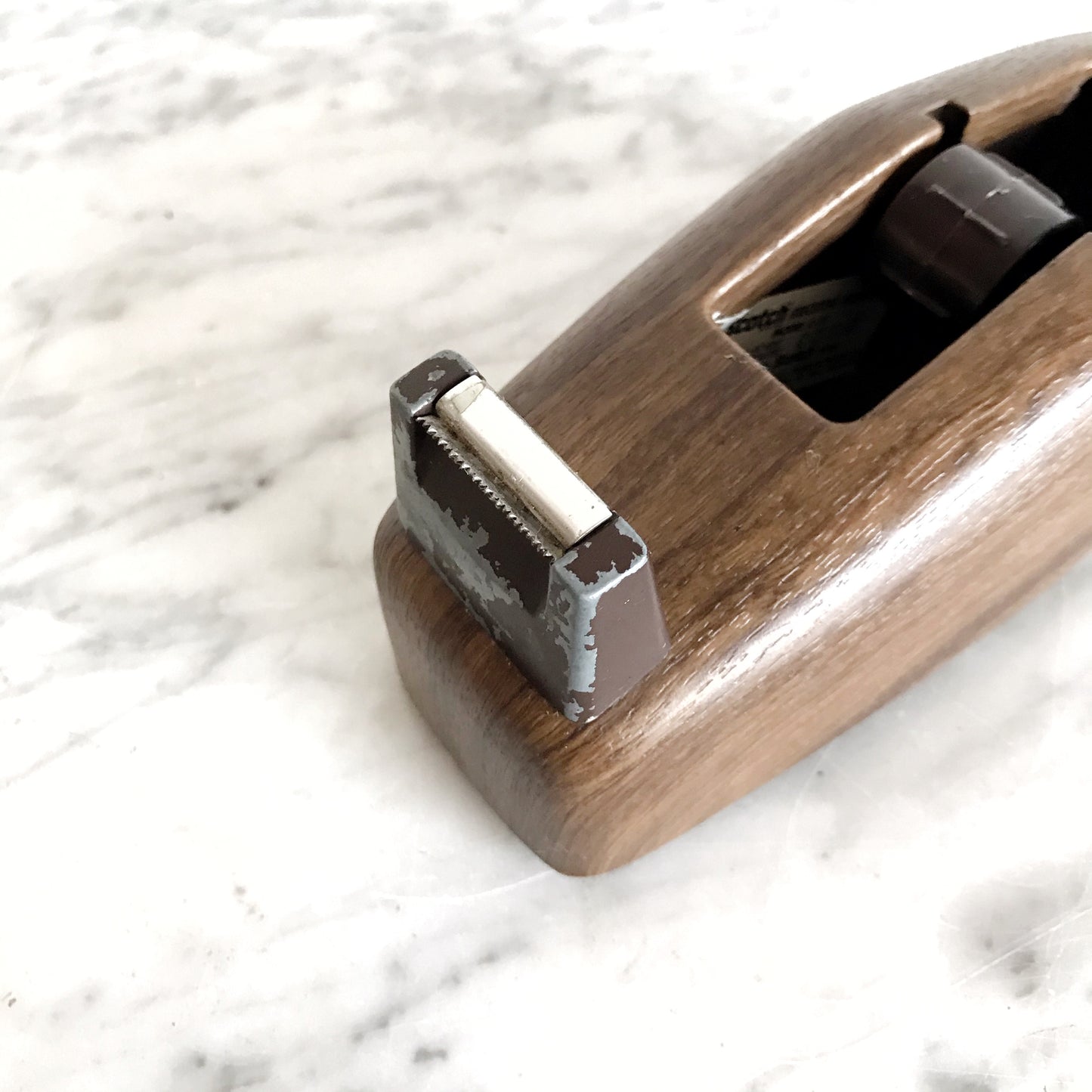 Vintage 3M Faux-Woodgrain Tape Dispenser