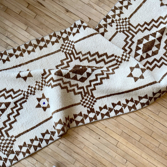 Vintage Neutral Herki Runner Rug (2.6 x 13.4)