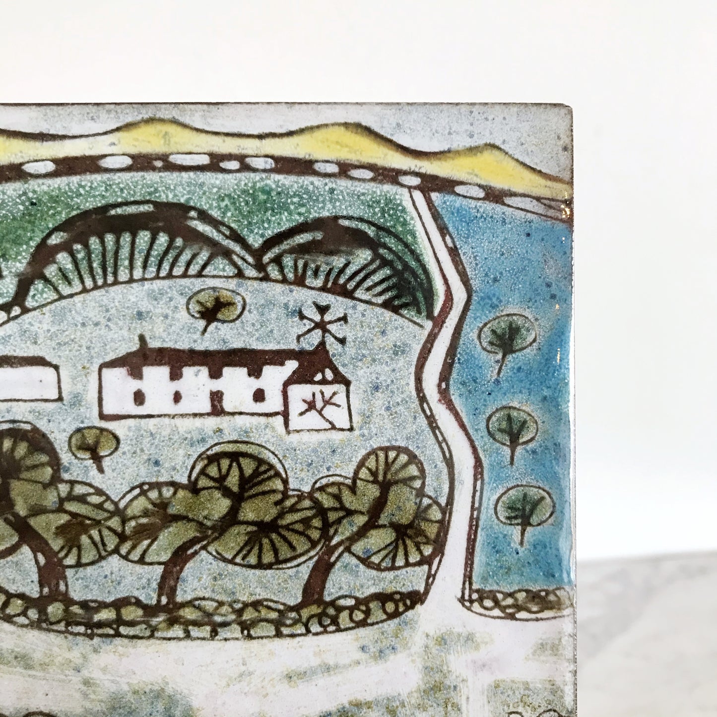 Vintage Handpainted Tile, England