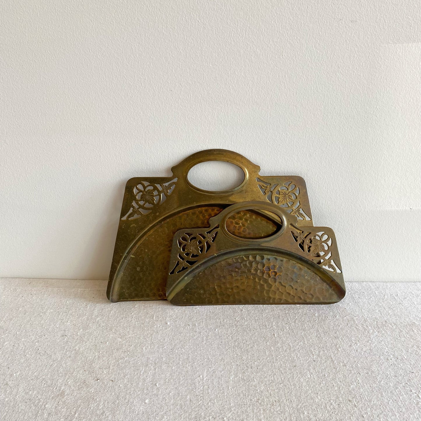 Vintage Brass Crumb Catcher Set