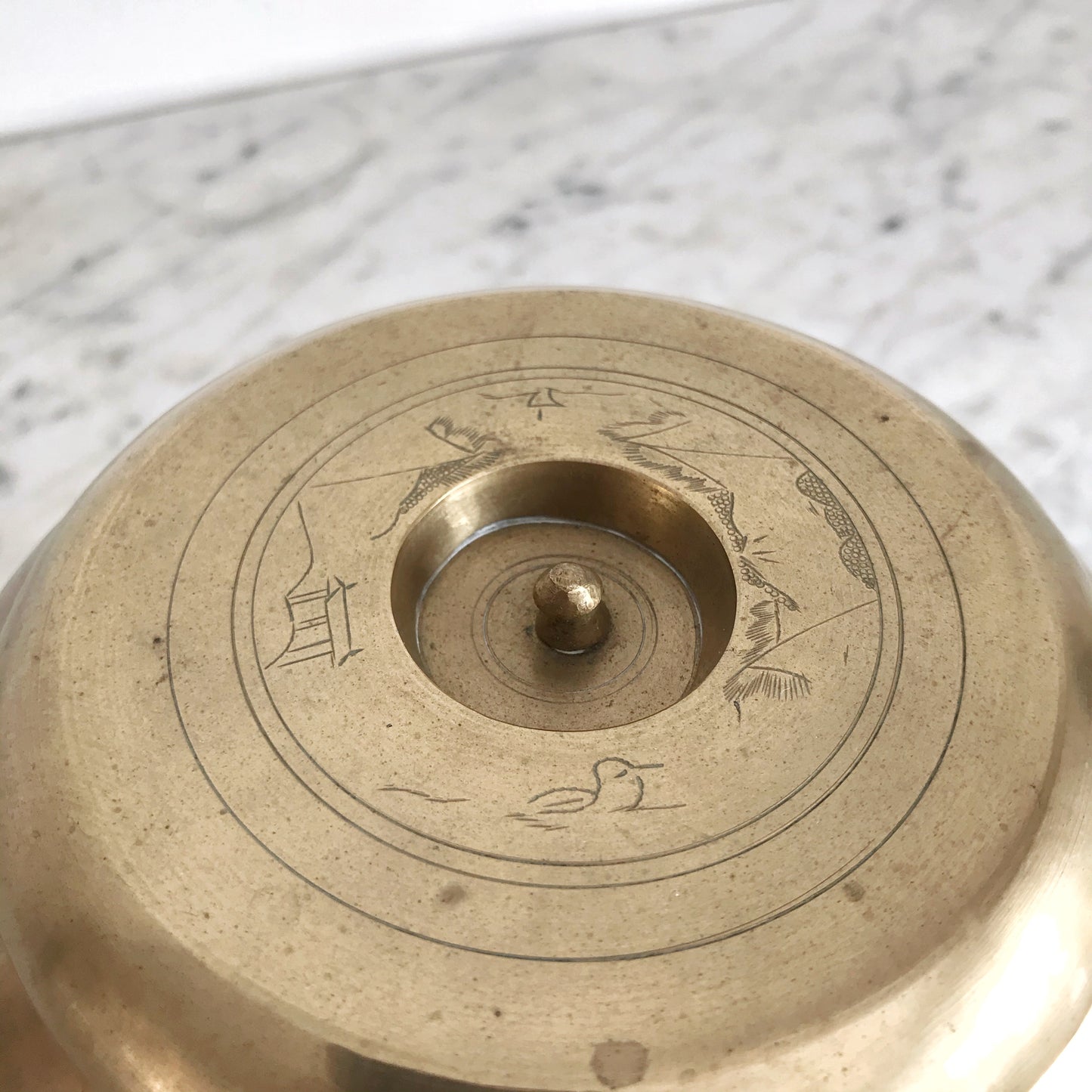 Heavy Vintage Brass Container