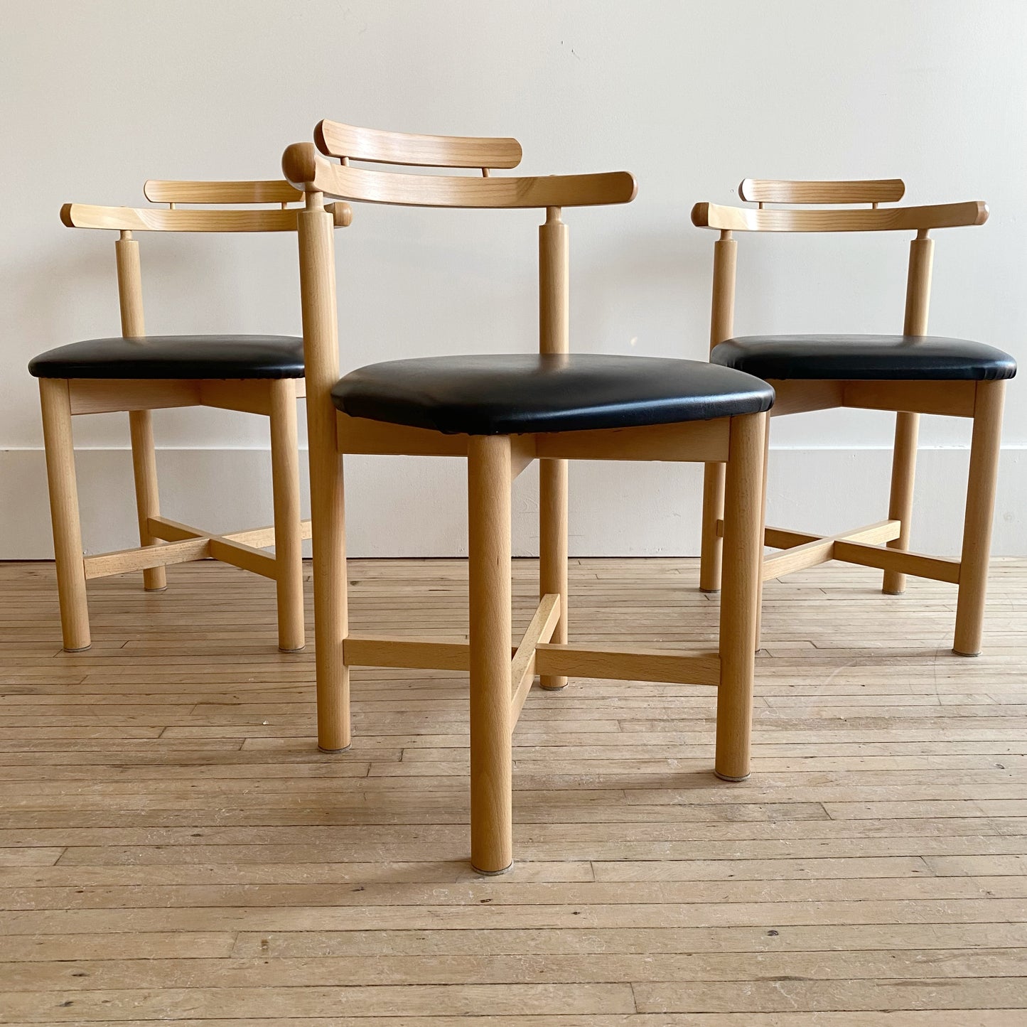 S/3 Contemporary Modernist Scandinavian Dining Chairs