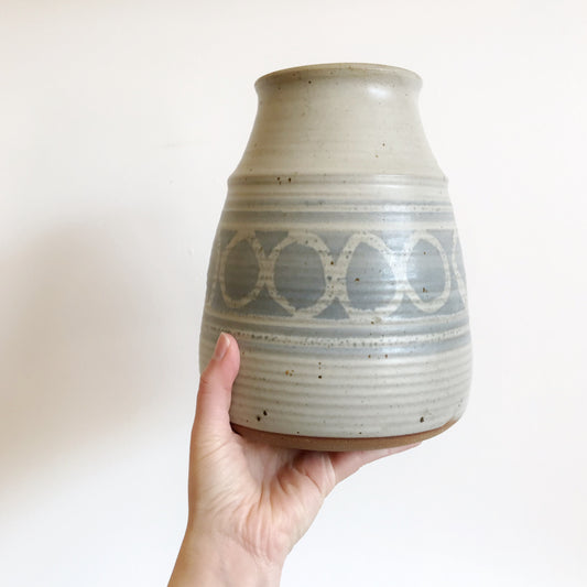 XL Studio Pottery Vase, Circles
