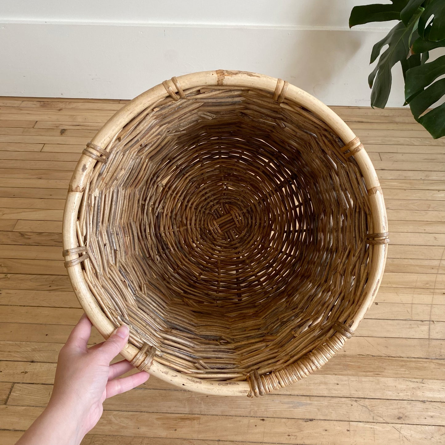 Large Found Vintage Natural Woven Basket