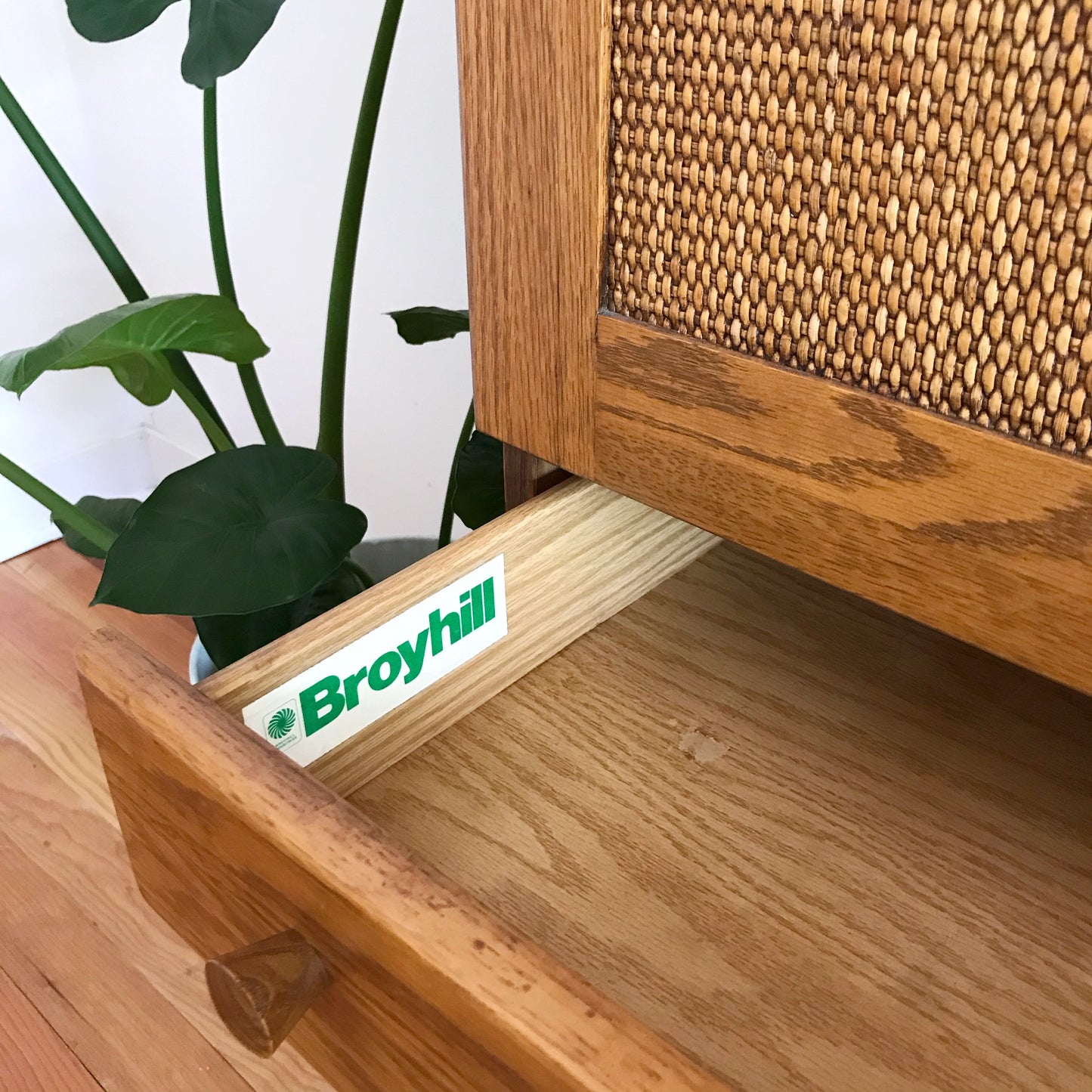 Vintage Oak Dresser with Caning