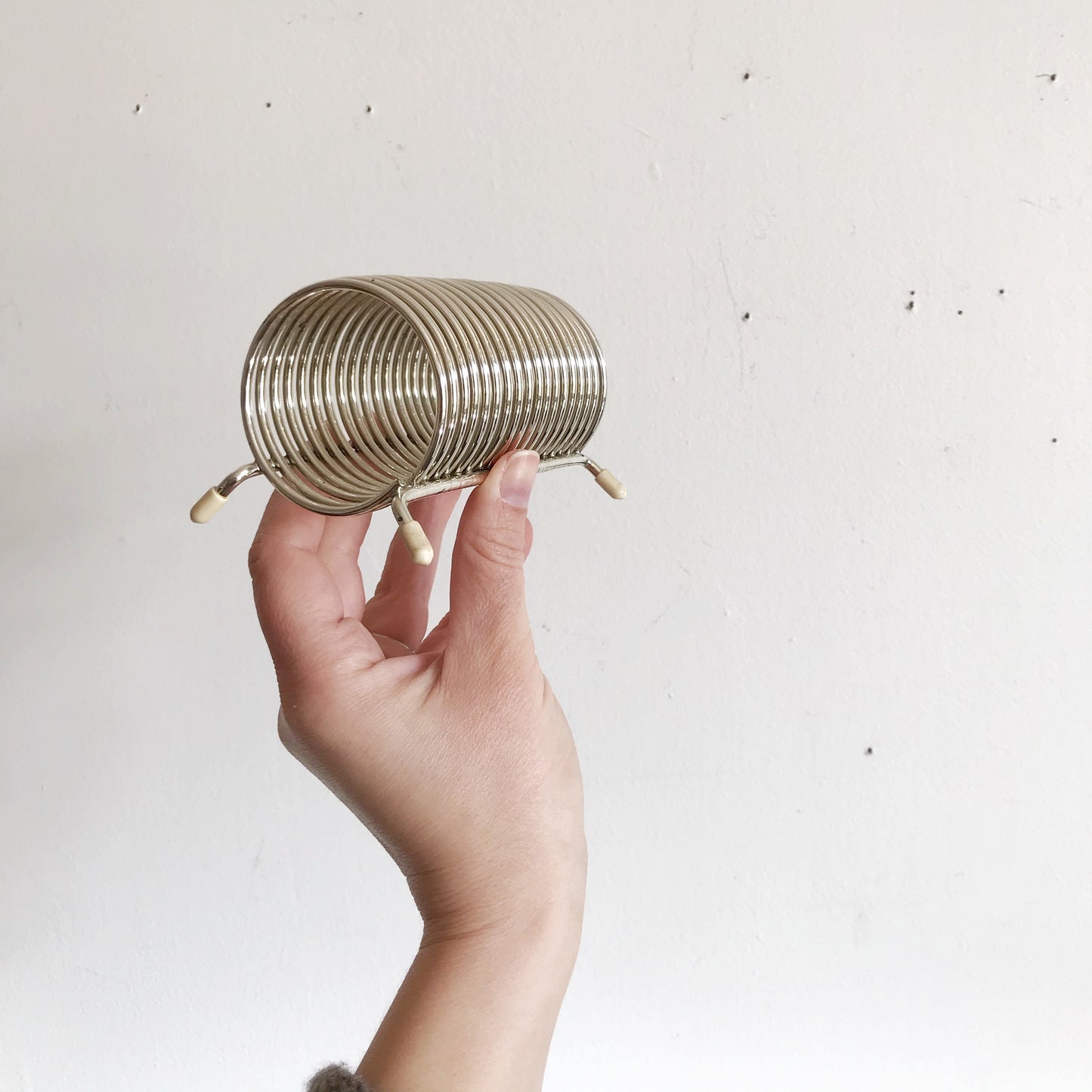 Small Vintage Metal Spiral Organizer
