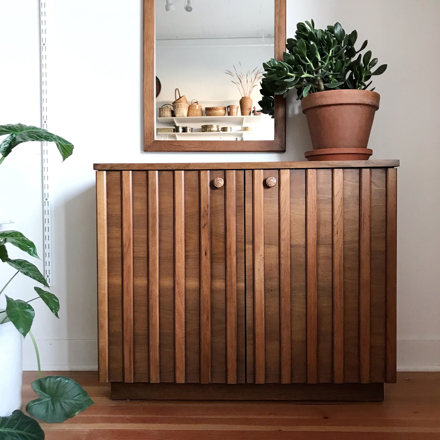 Vintage Modern Cabinet and Mirror Set