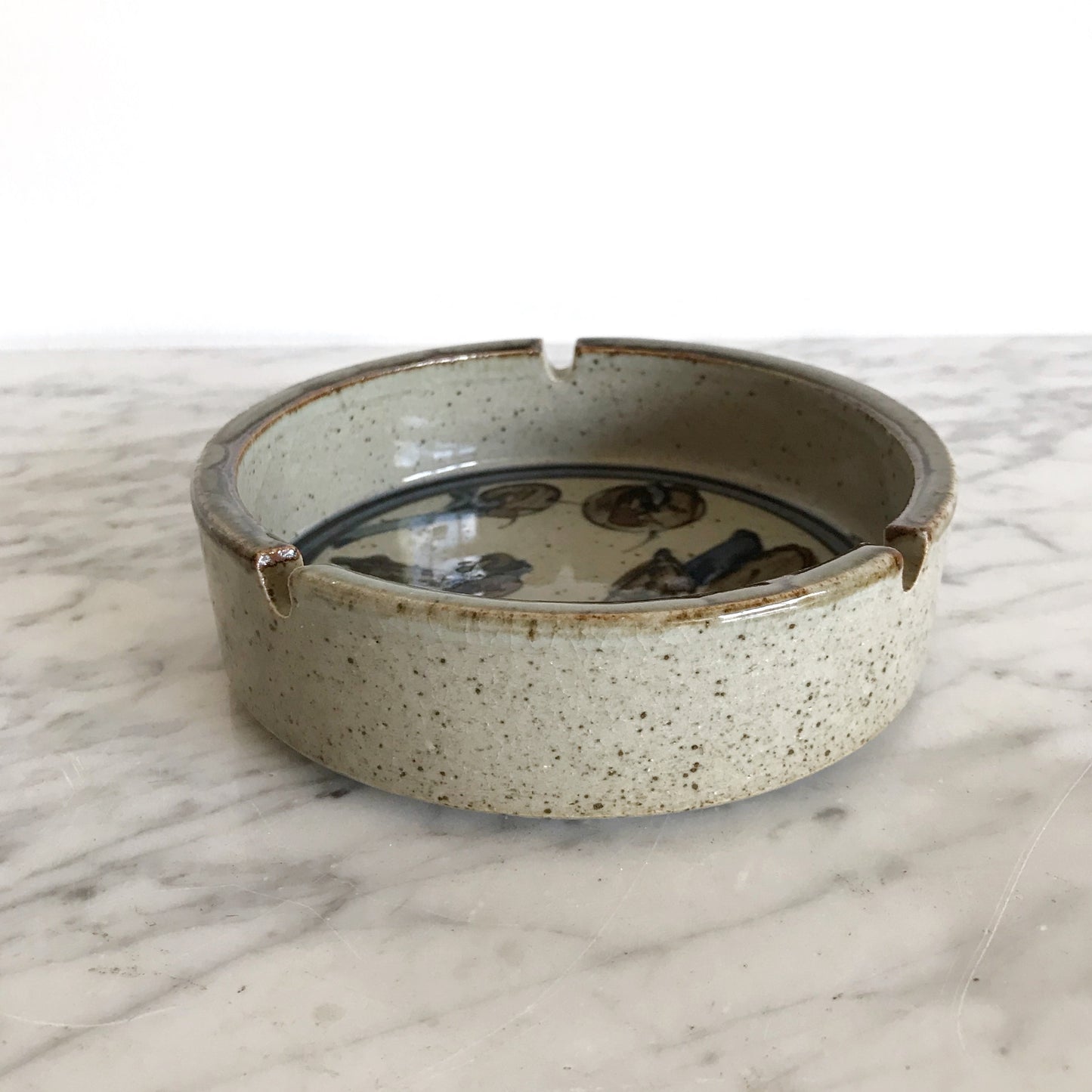 Large Vintage Stoneware Ashtray