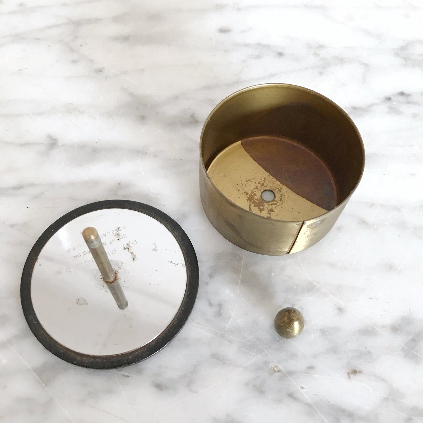 Vintage Brass Stamp Holder / Dispenser