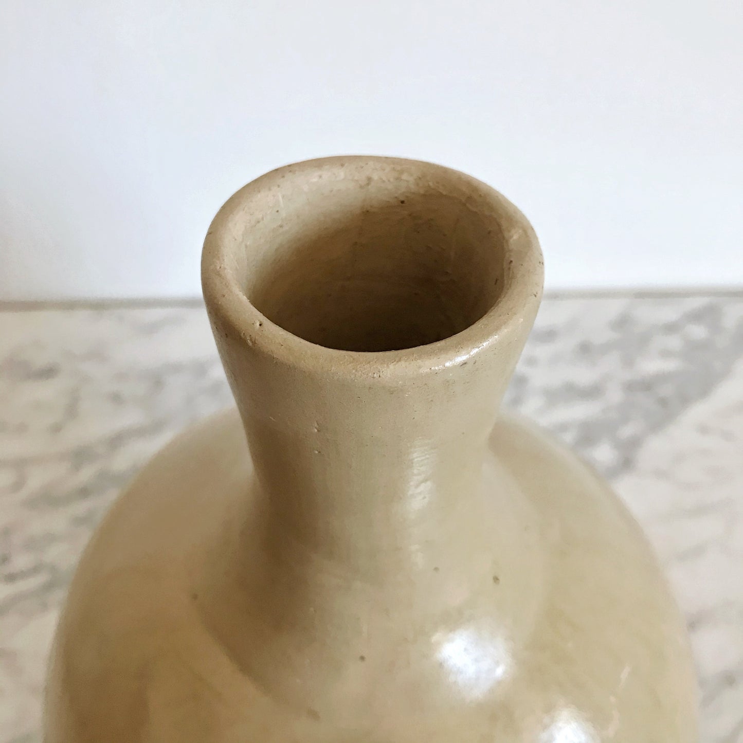 Large Clay Vessel Vase, Bisque