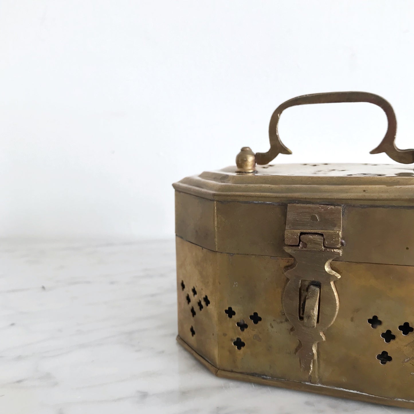 Large Vintage Brass Cricket Box