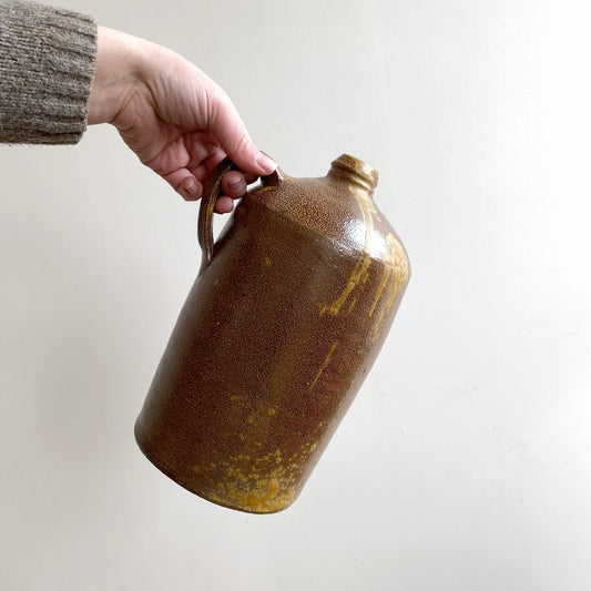 Antique Salt Glaze Stoneware Jug, 10.25”