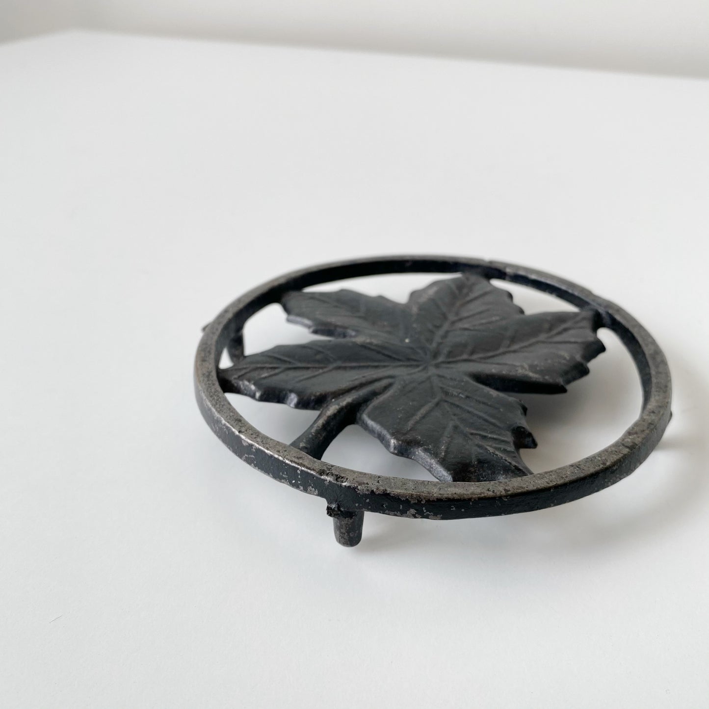 Vintage Cast Metal Leaf Trivet