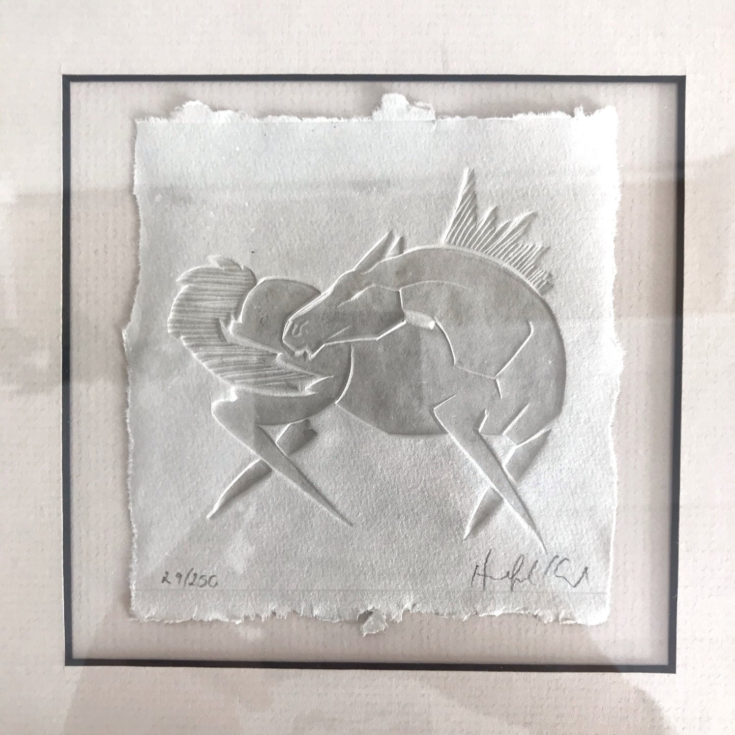 Original Embossed Horse Art Piece (9 x 9)