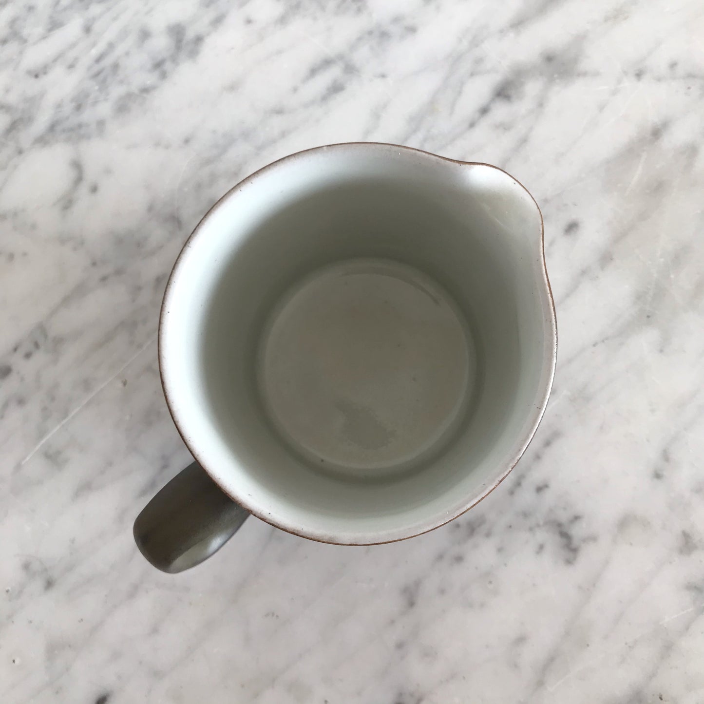 Small Green Stoneware Pitcher / Creamer, Denby