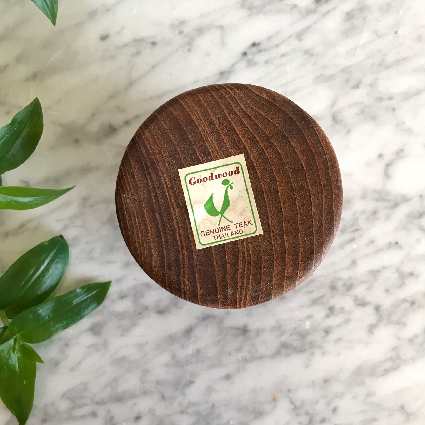 Vintage Solid Teak Candle Holder