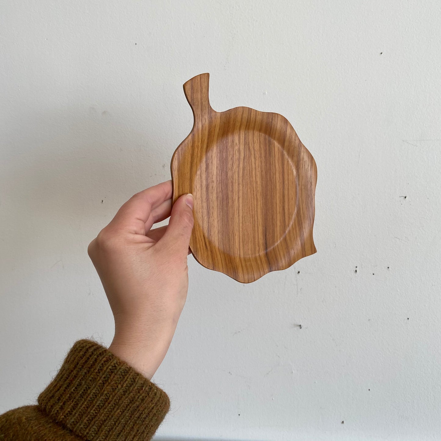 Vintage Pressed Wood Leaf Tray
