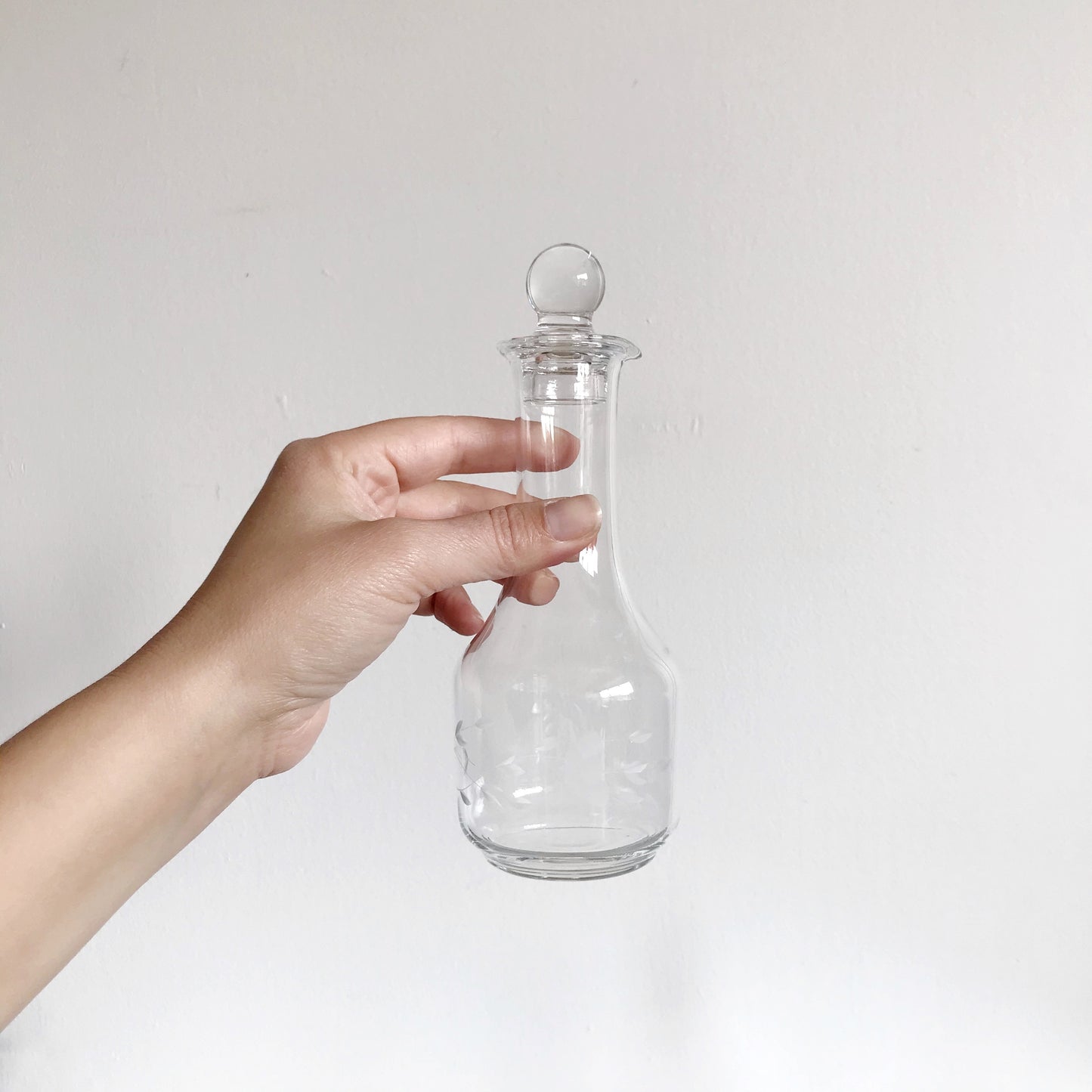 Vintage Etched Glass Decanter
