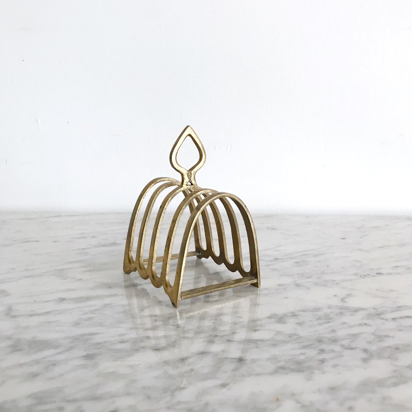 Vintage Brass Letter Holder, Spade Handle