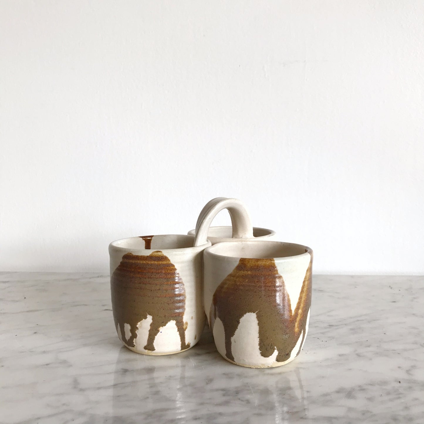 Triple Stoneware Serving Piece
