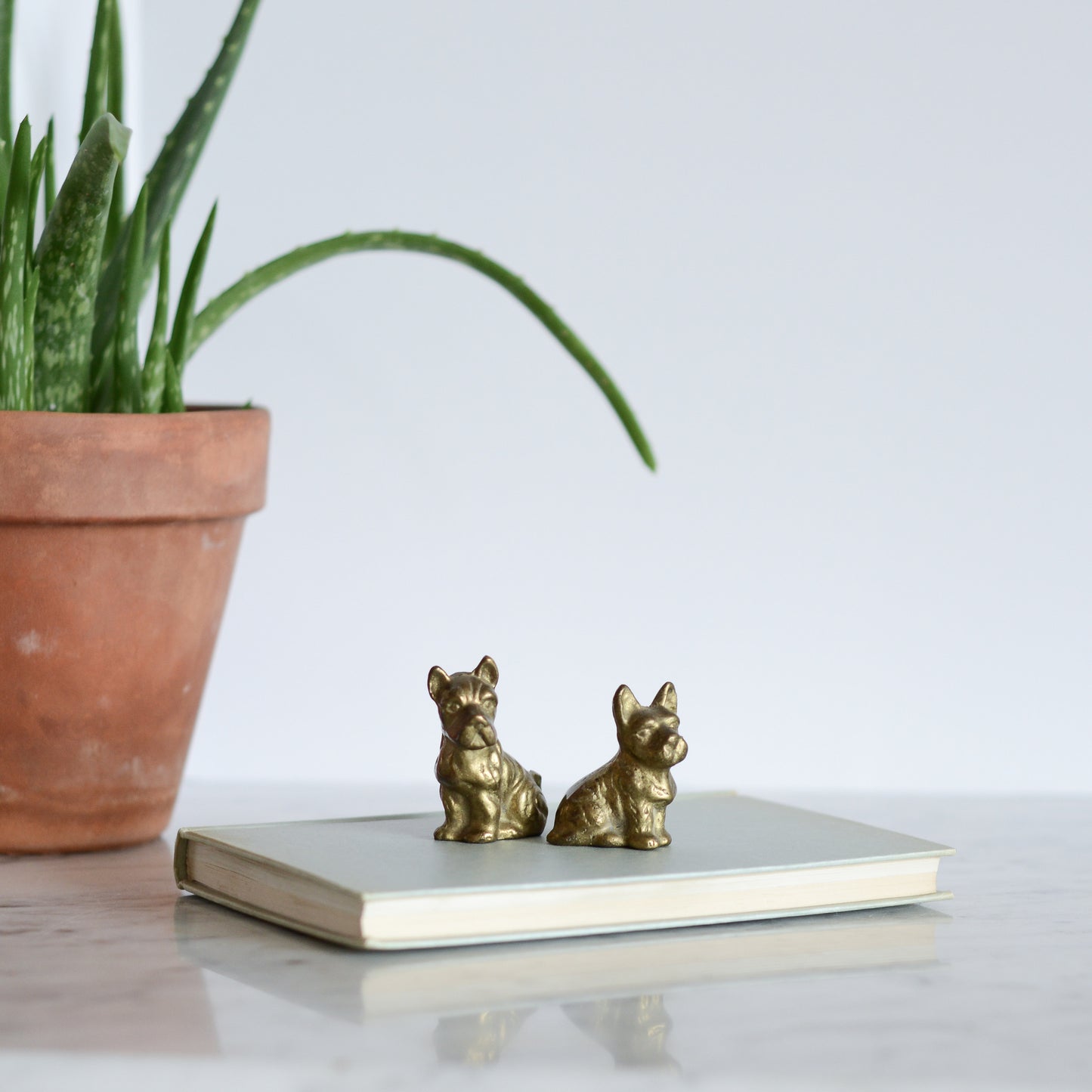 Pair of Vintage Brass Scotty Dogs