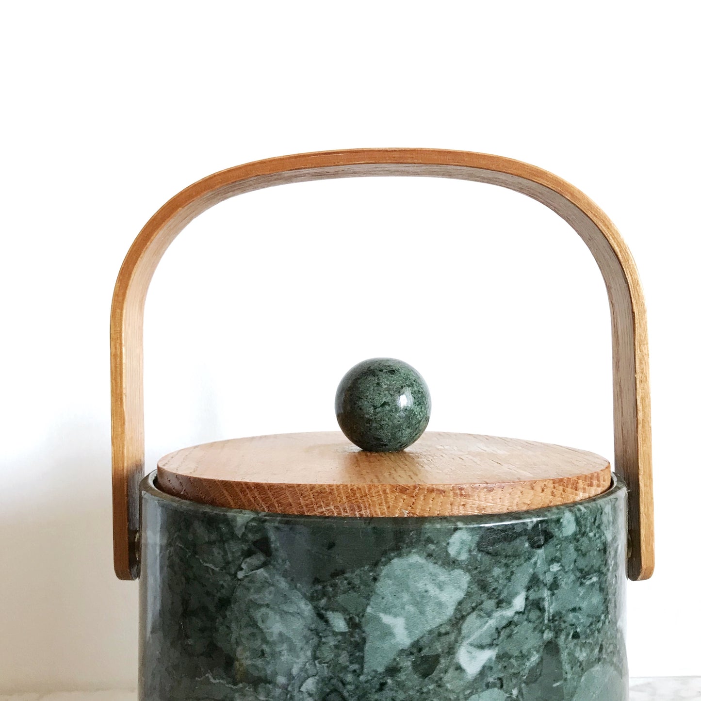 Vintage Faux-Marble Ice Bucket