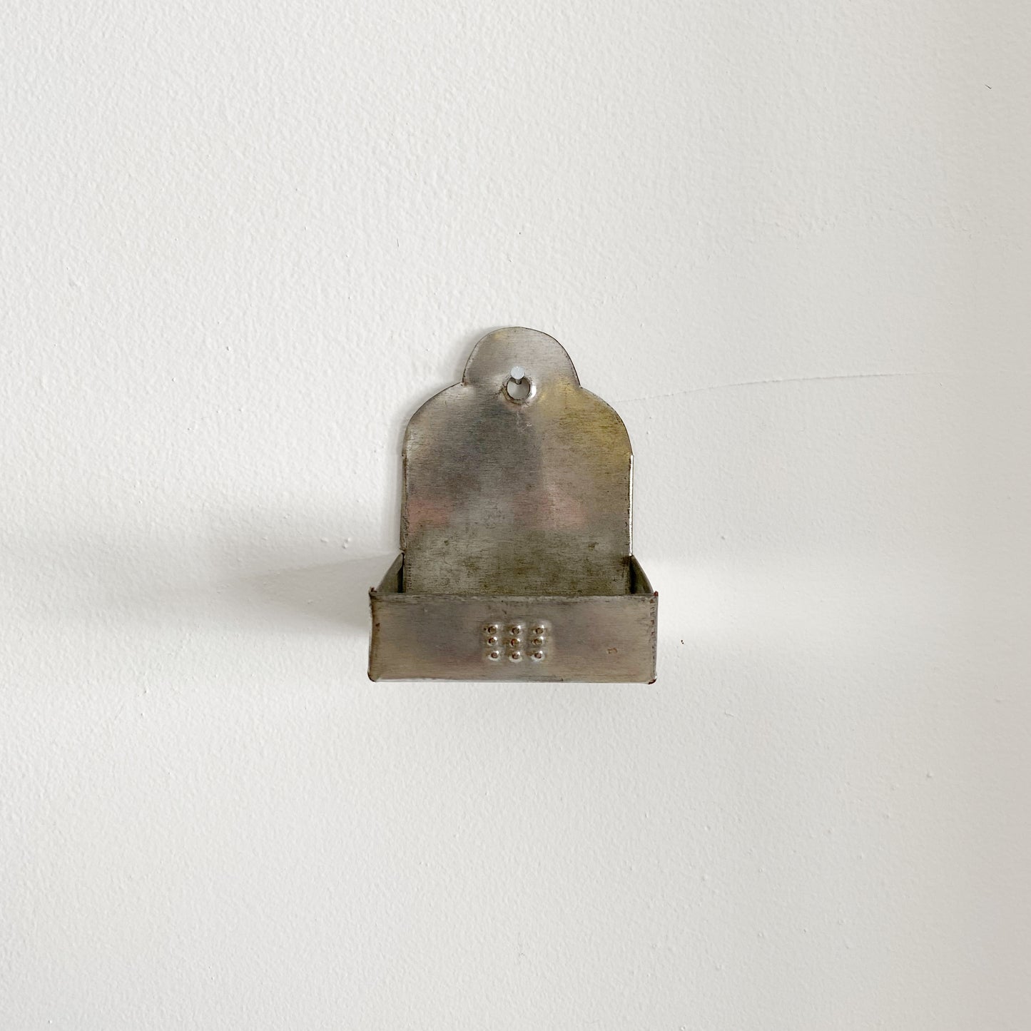 Small Vintage Metal Match Holder
