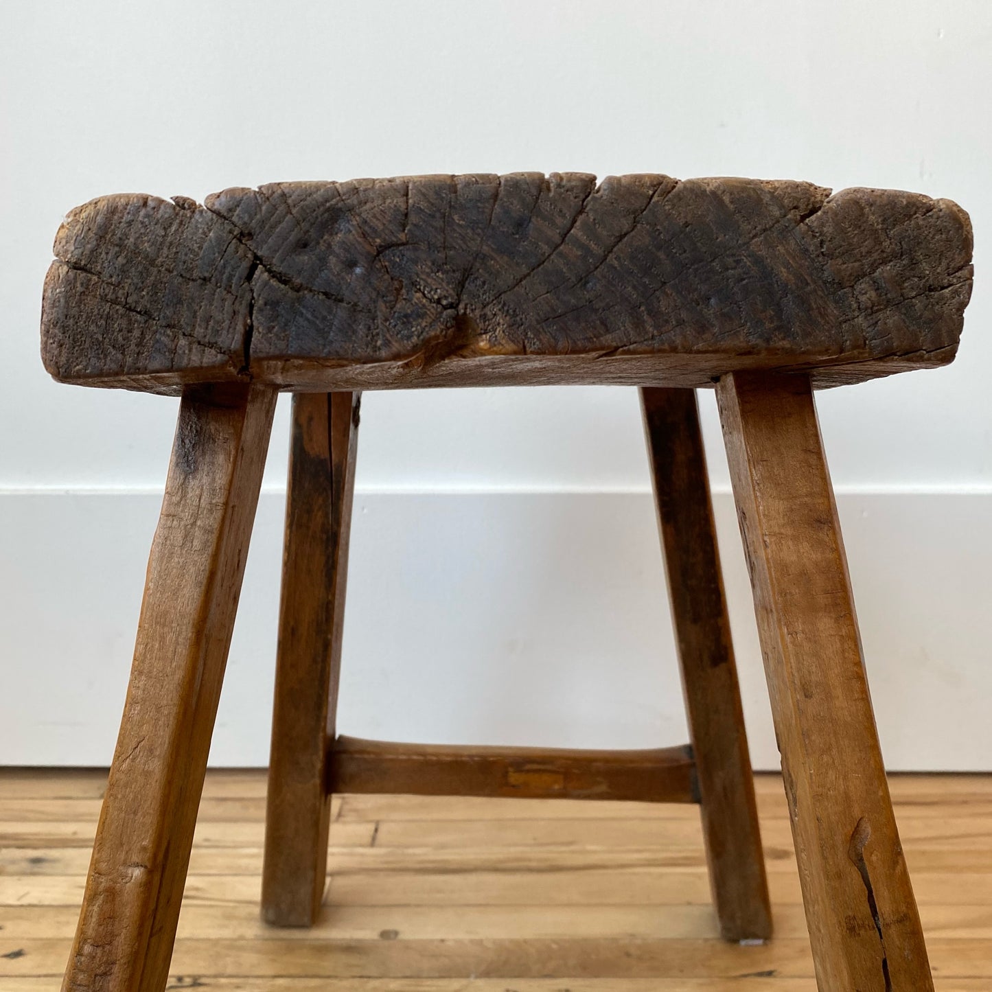 Antique Primitive Wood Stool