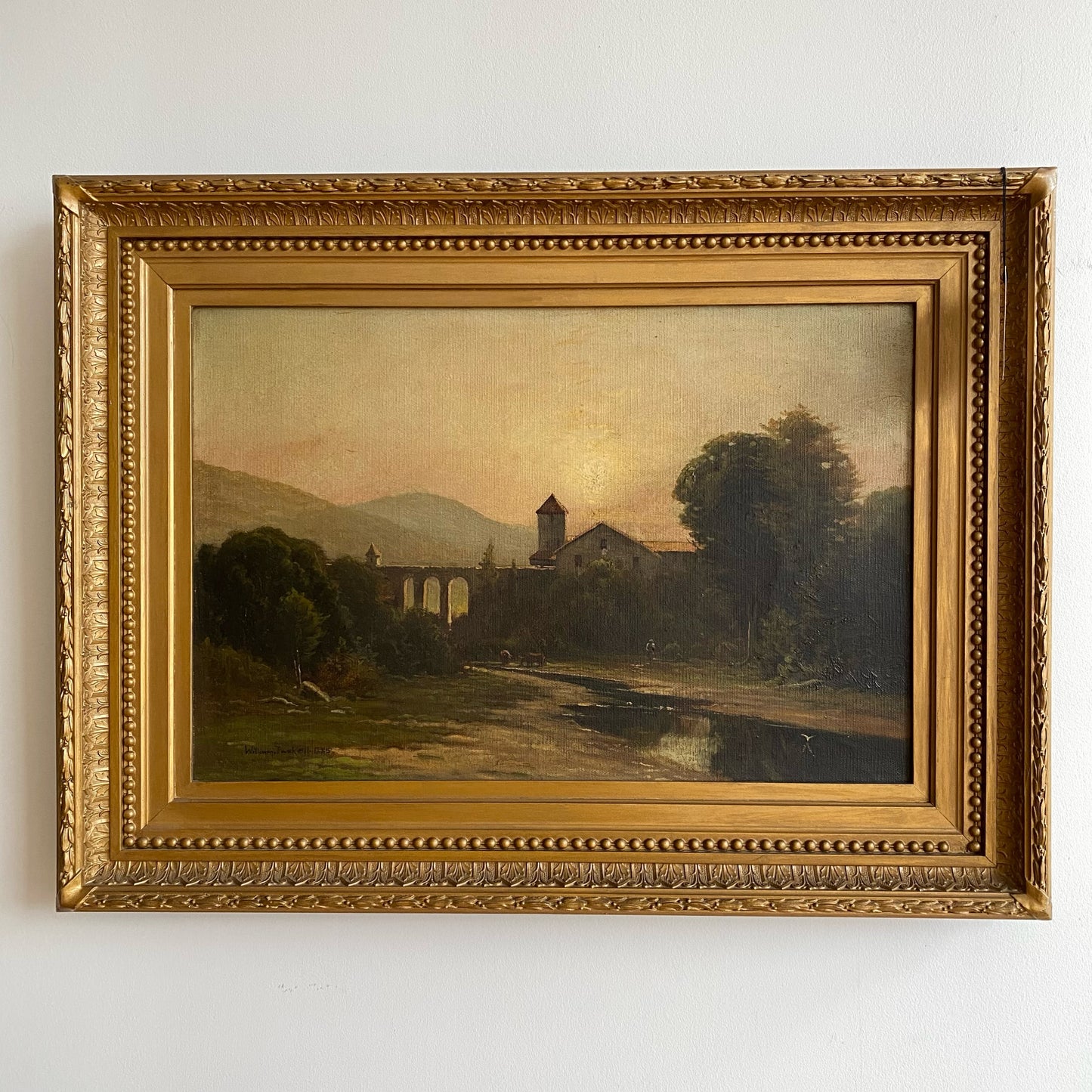 Original Antique Oil Painting, William Paskell, 1885