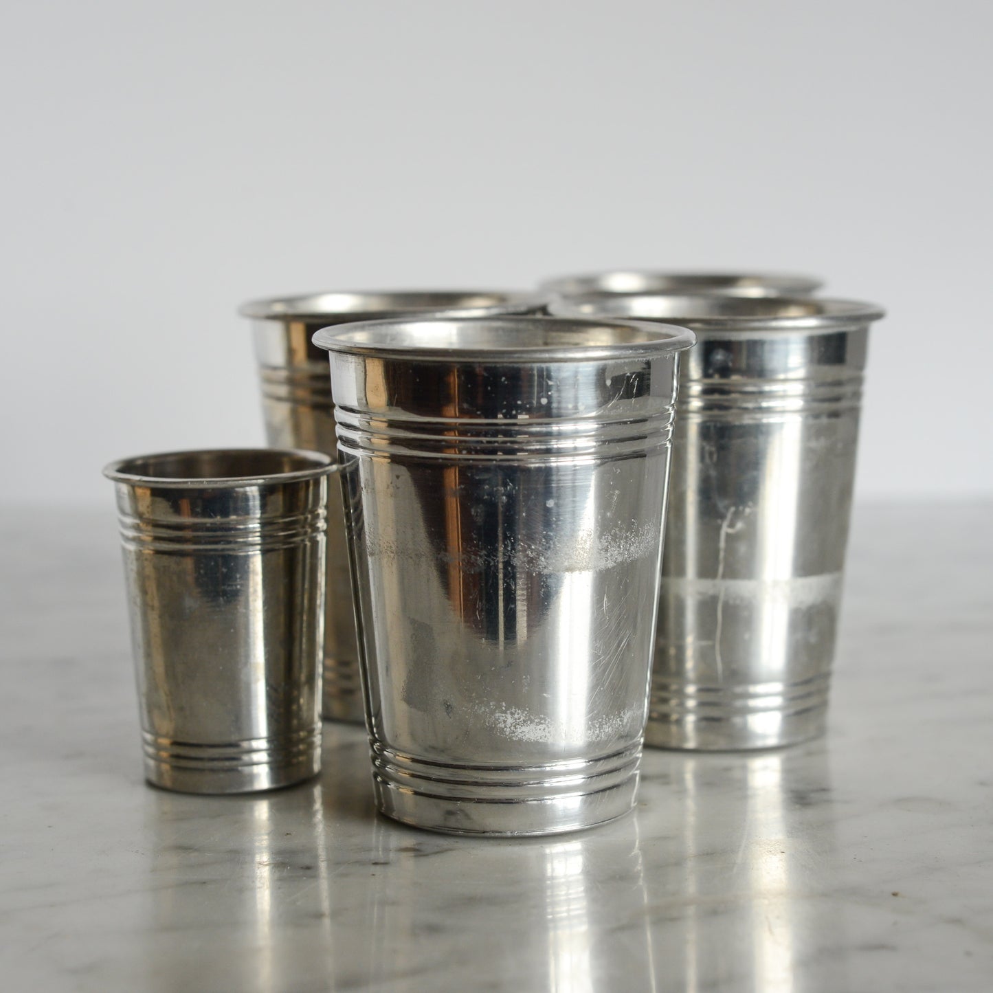 Set of Vintage Aluminum Cups