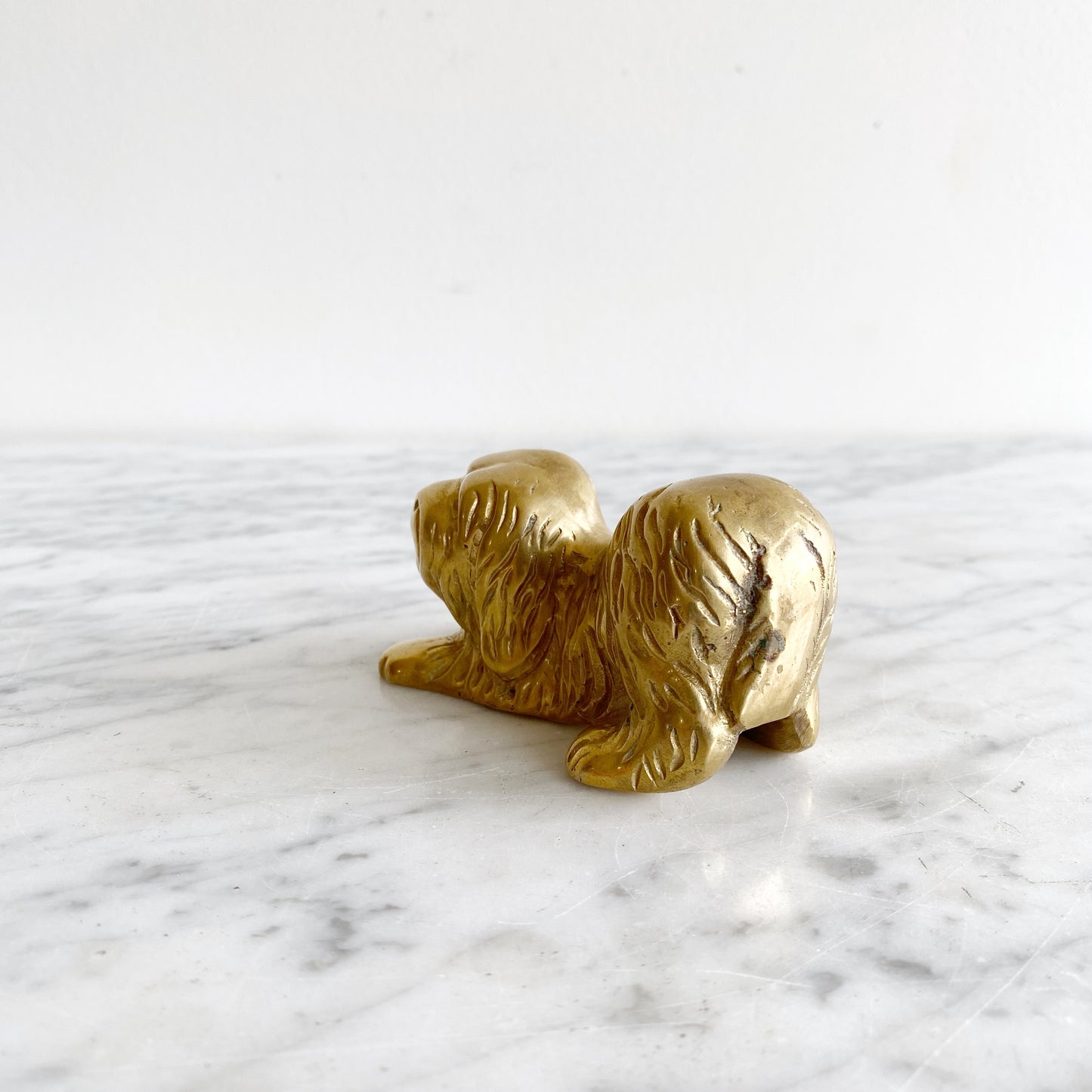 Vintage Brass Dog, Cocker Spaniel