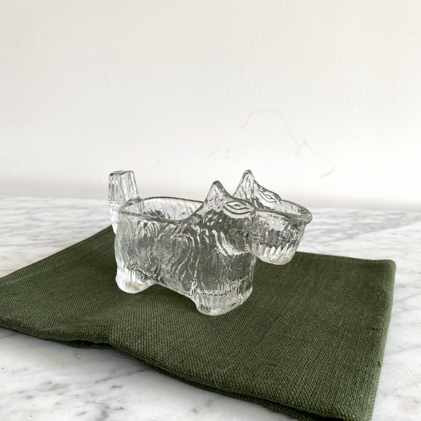 Vintage Glass Scottie Dog Creamer
