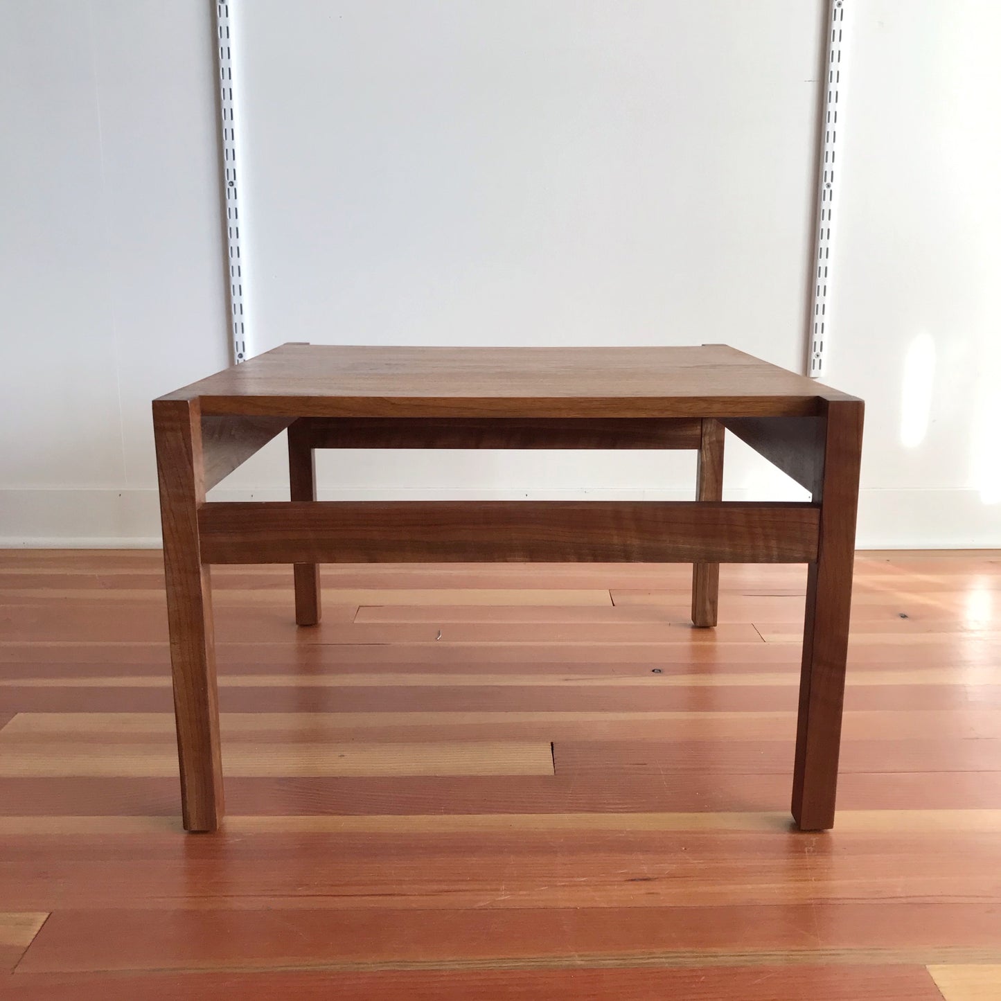 Vintage Square Walnut End Table, 24 x 24