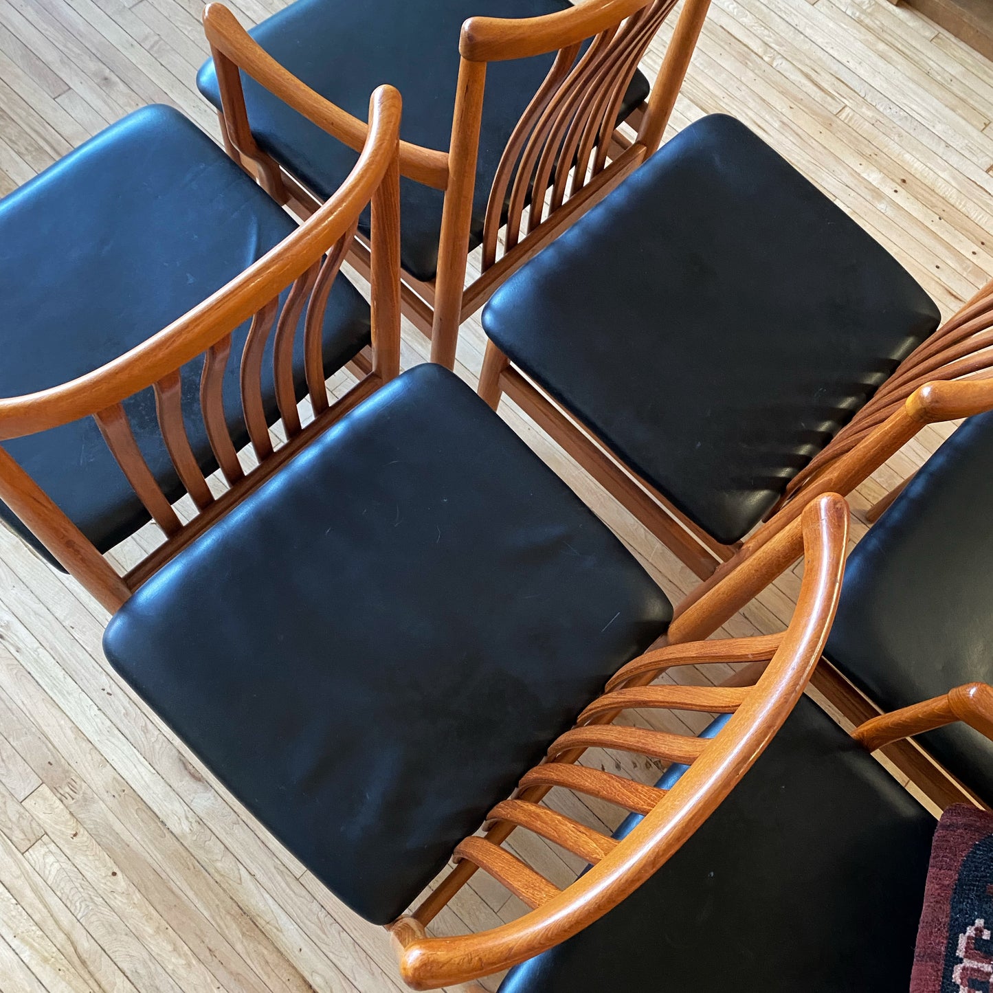 S/6 Vintage Danish Teak Dining Chairs