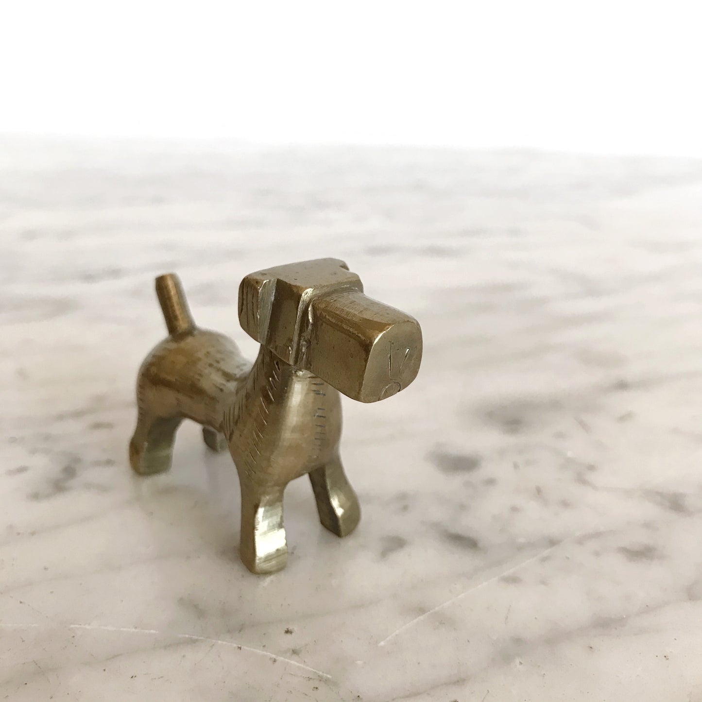 Small Vintage Brass Scotty Dog
