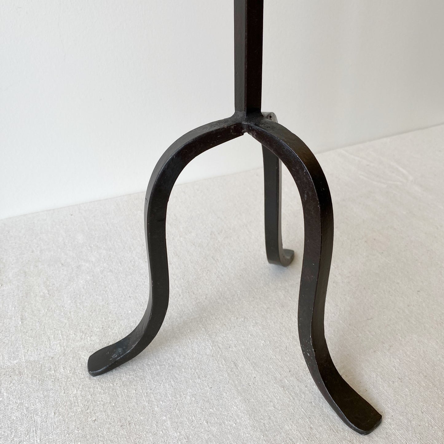 27" Vintage Large Iron Pillar Candle Stand