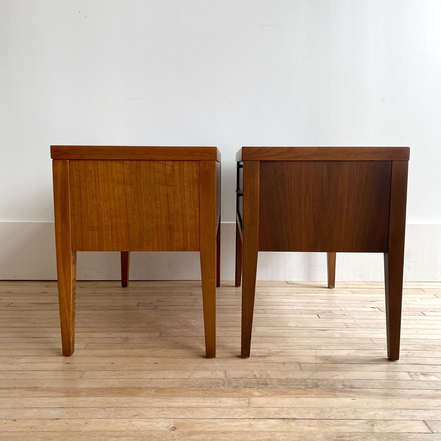 Pair of Vintage Lane Tuxedo Nightstands, Restored