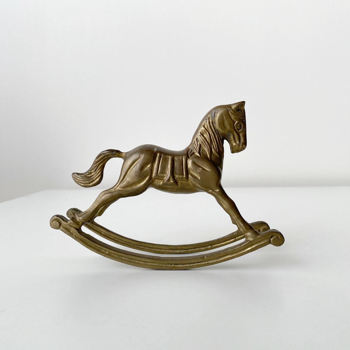 Vintage Brass Rocking Horse