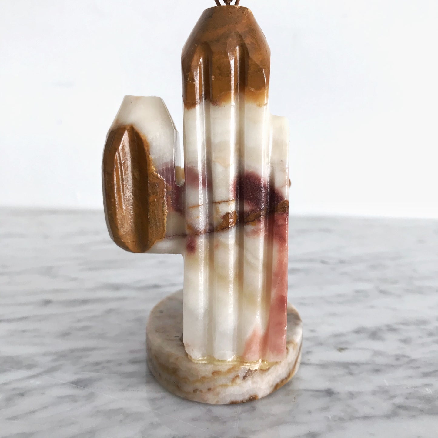 Vintage Onyx Figures / Dried Flower Vase