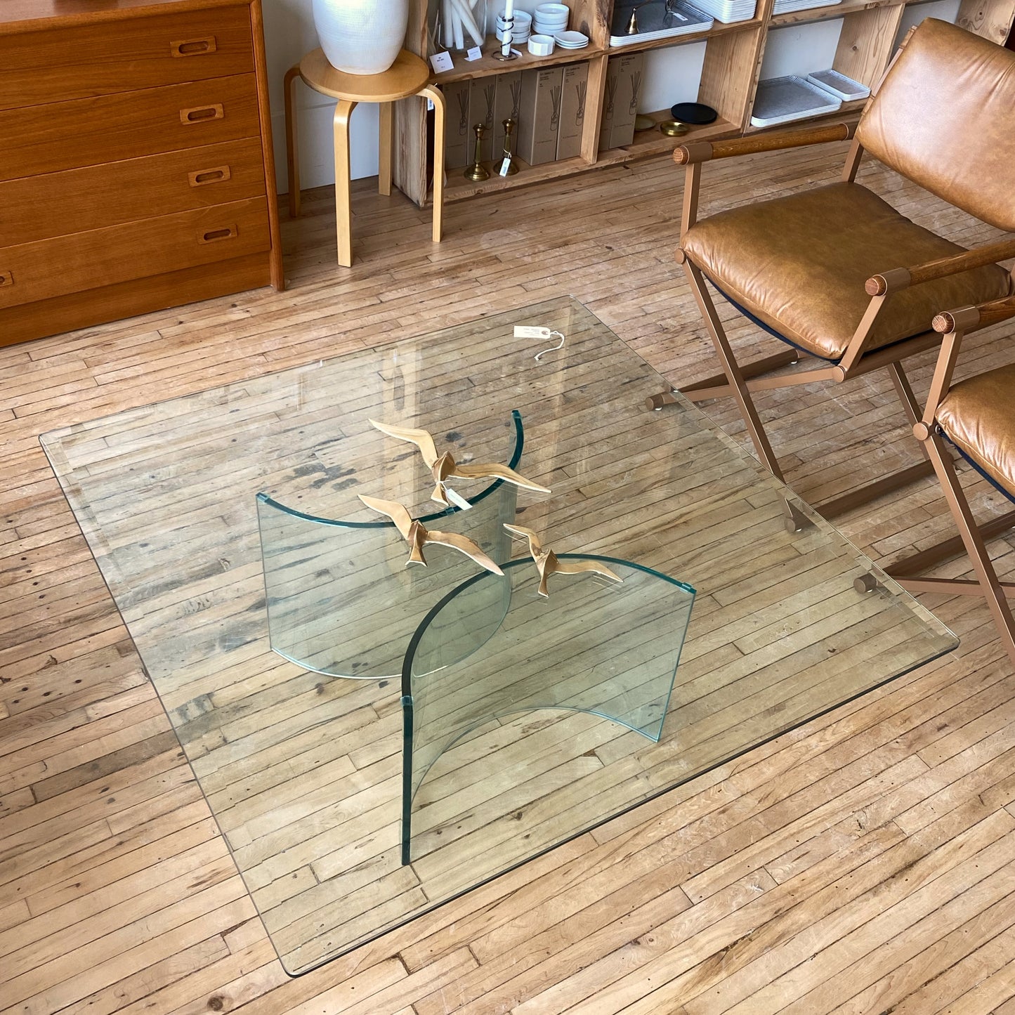 Vintage Post-Modern Glass Coffee Table