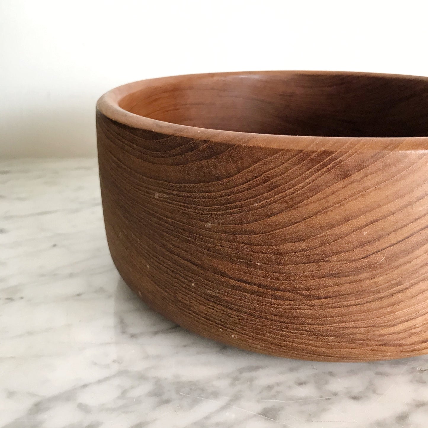Vintage 10” Turned Wood Serving Bowl