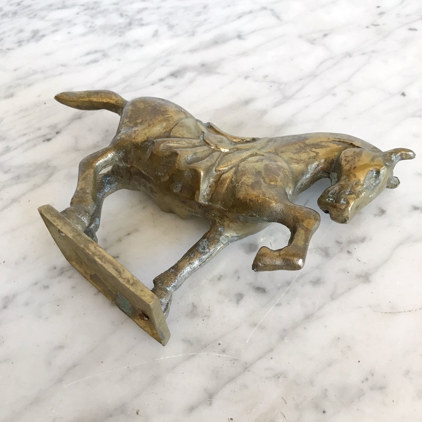 Vintage Brass Horse Sculpture