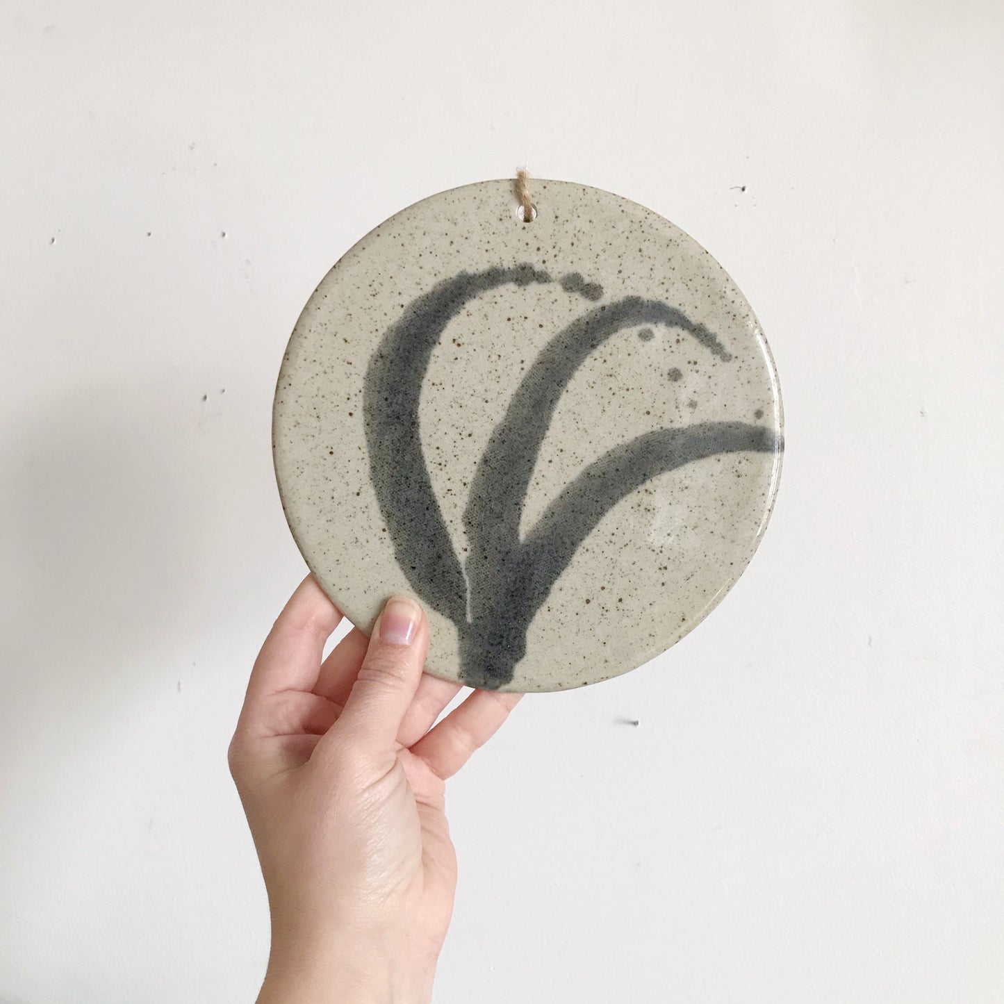 Handcrafted Stoneware Trivet, 7”