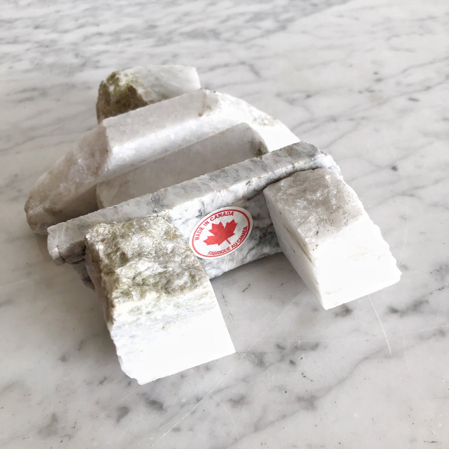 Granite Inukshuk Statue/Bookend, Canada